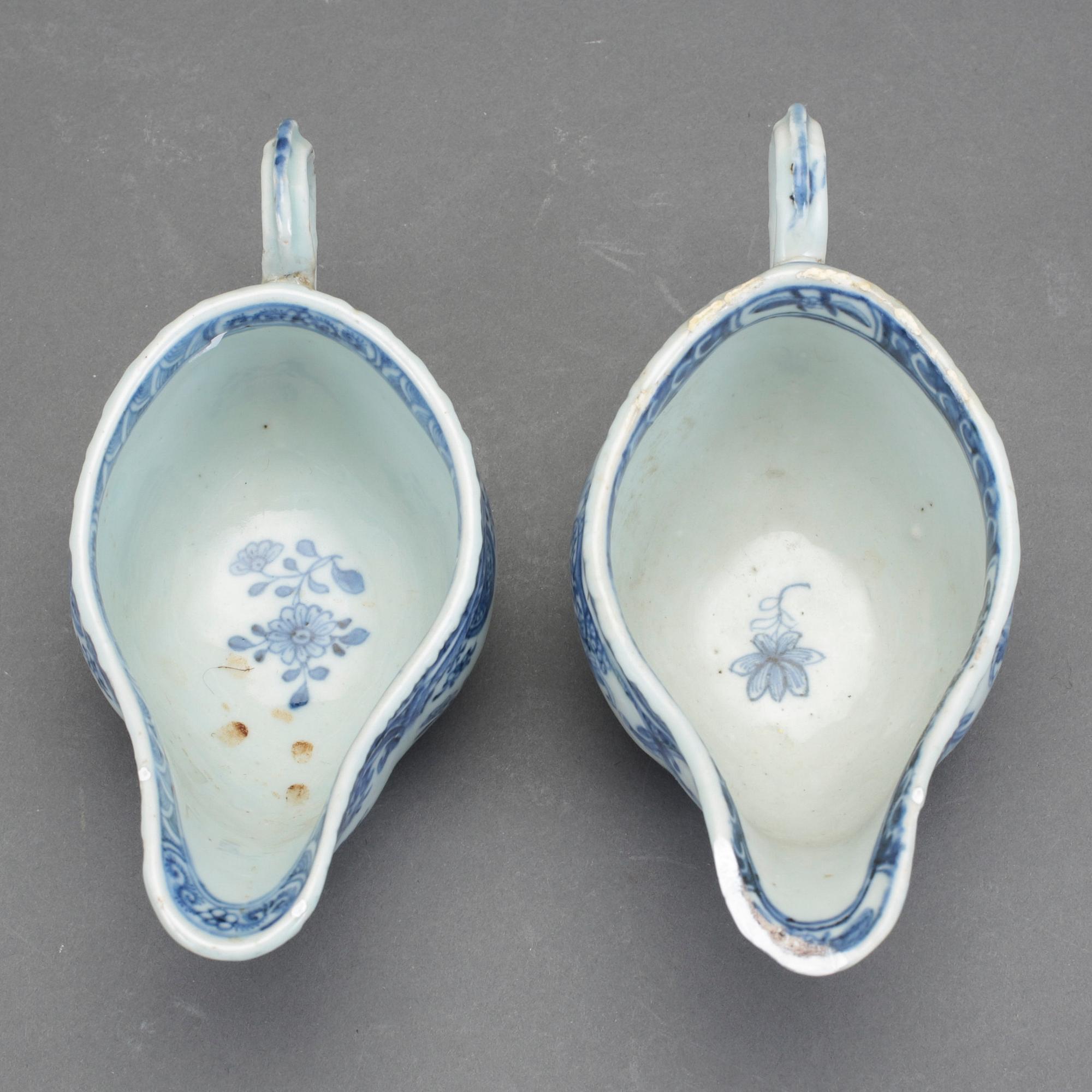 SÅSSNIPOR, 2 st, porslin, Kina, Qianlong, 1700-tal.