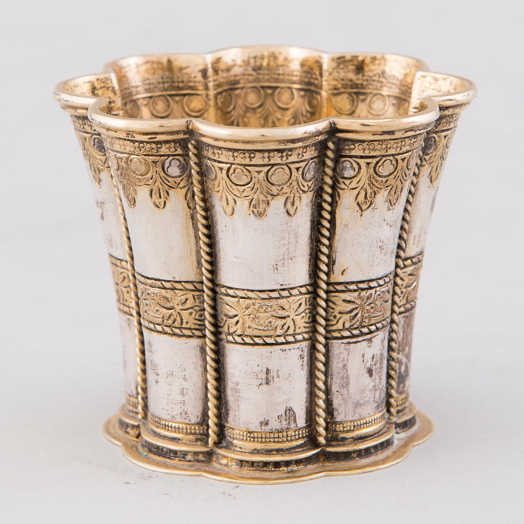 MARGARETABÄGARE, silver, A. Michelsen, Köpenhamn, 1900-talets andra hälft.