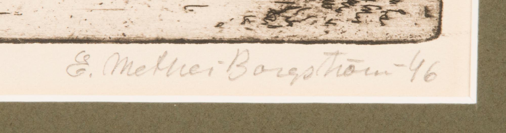 ERNST METHER-BORGSTRÖM, etsning, signerad och daterad-46. Märkt nr 3.