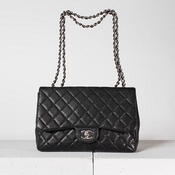 VÄSKA "Jumbo Single Flap Bag" Chanel 2009-2010.