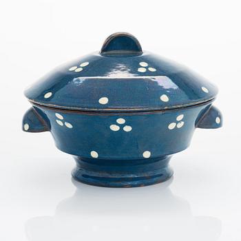 Alfred William Finch, a lidded serving bowl from around year 1900, Iris, Finland.