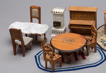 PARTI DOCKSKÅPSMÖBLER, 1800/1900-TAL.