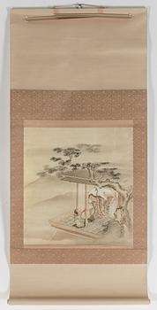 RULLMÅLNINGAR, 3 st, på papper, Japan 1900-tal.