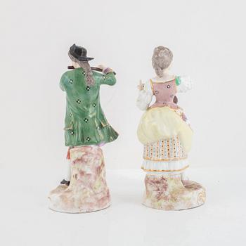 Figuriner, ett par, porslin, Tyskland, tidigt 1900-tal.