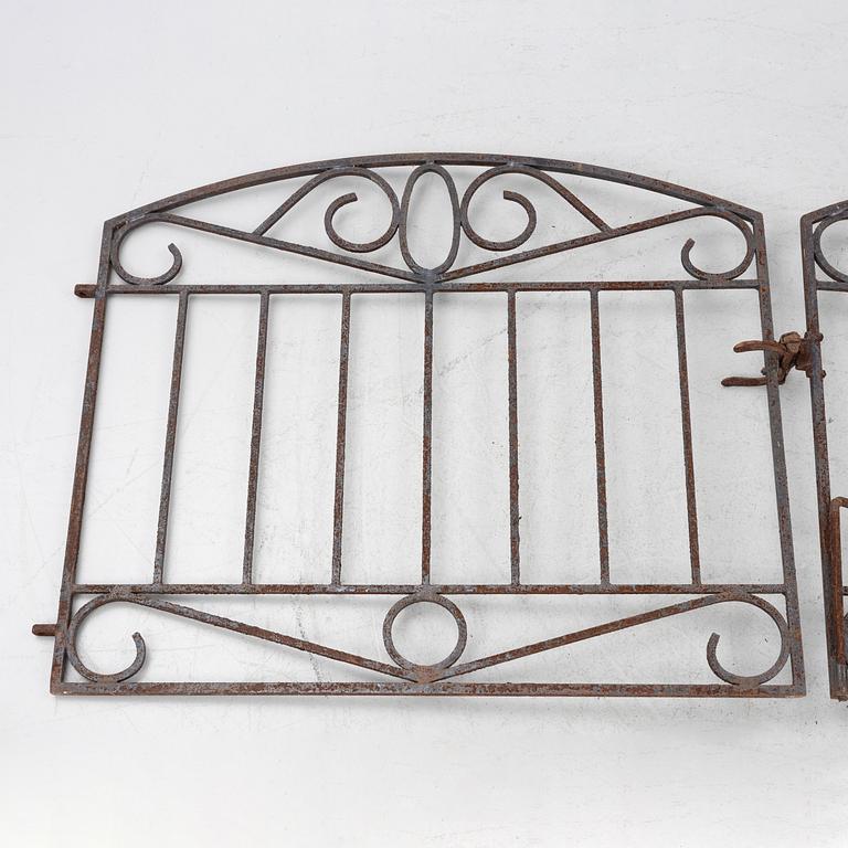 Gates, a pair, wrought iron, first half of the 20th Century.
