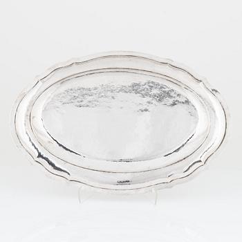 Serveringsfat, silver, svenska importstämplar.