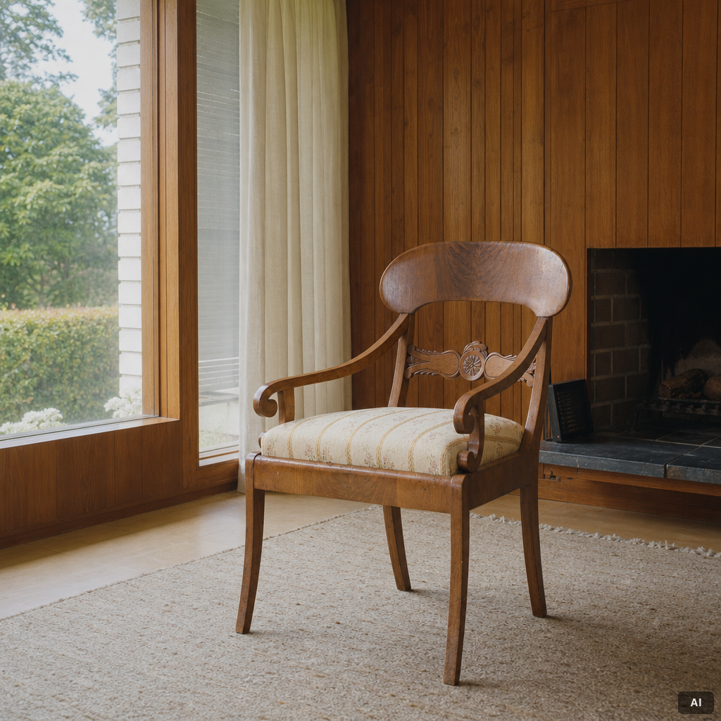 A pair of Empire armchairs, first half of the 19th century.