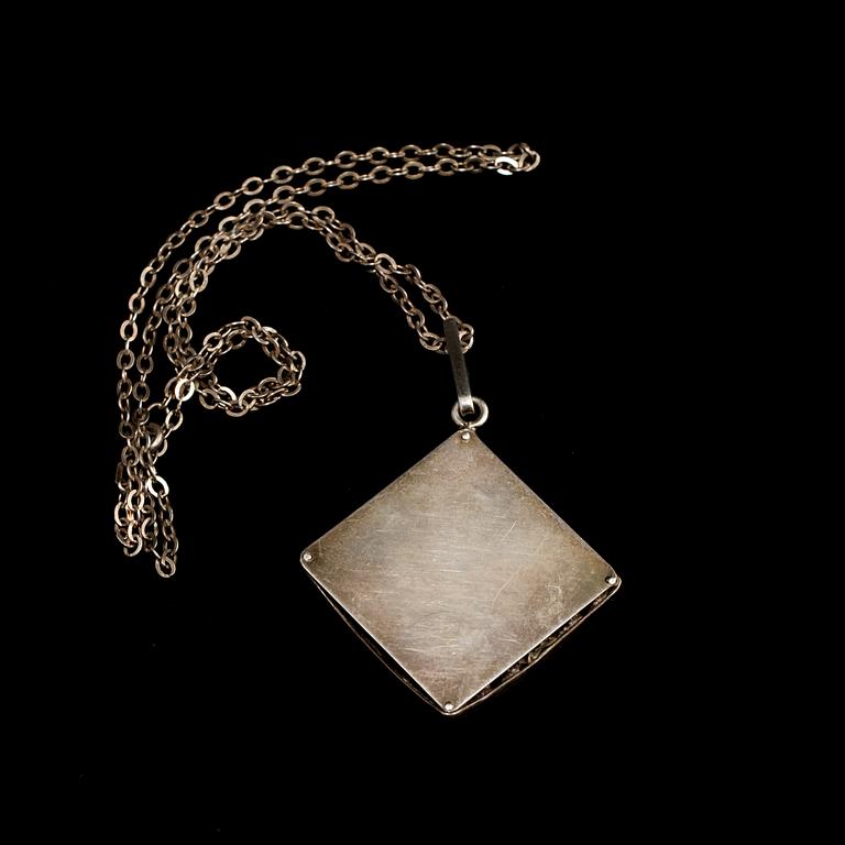 COLLIER, sterlingsilver, Bengt Hallberg, Köping, 1971. Vikt 25 g.