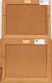 Oluf Wolmer Jakobsen "Old Ystad" and "Malmö Harbour".