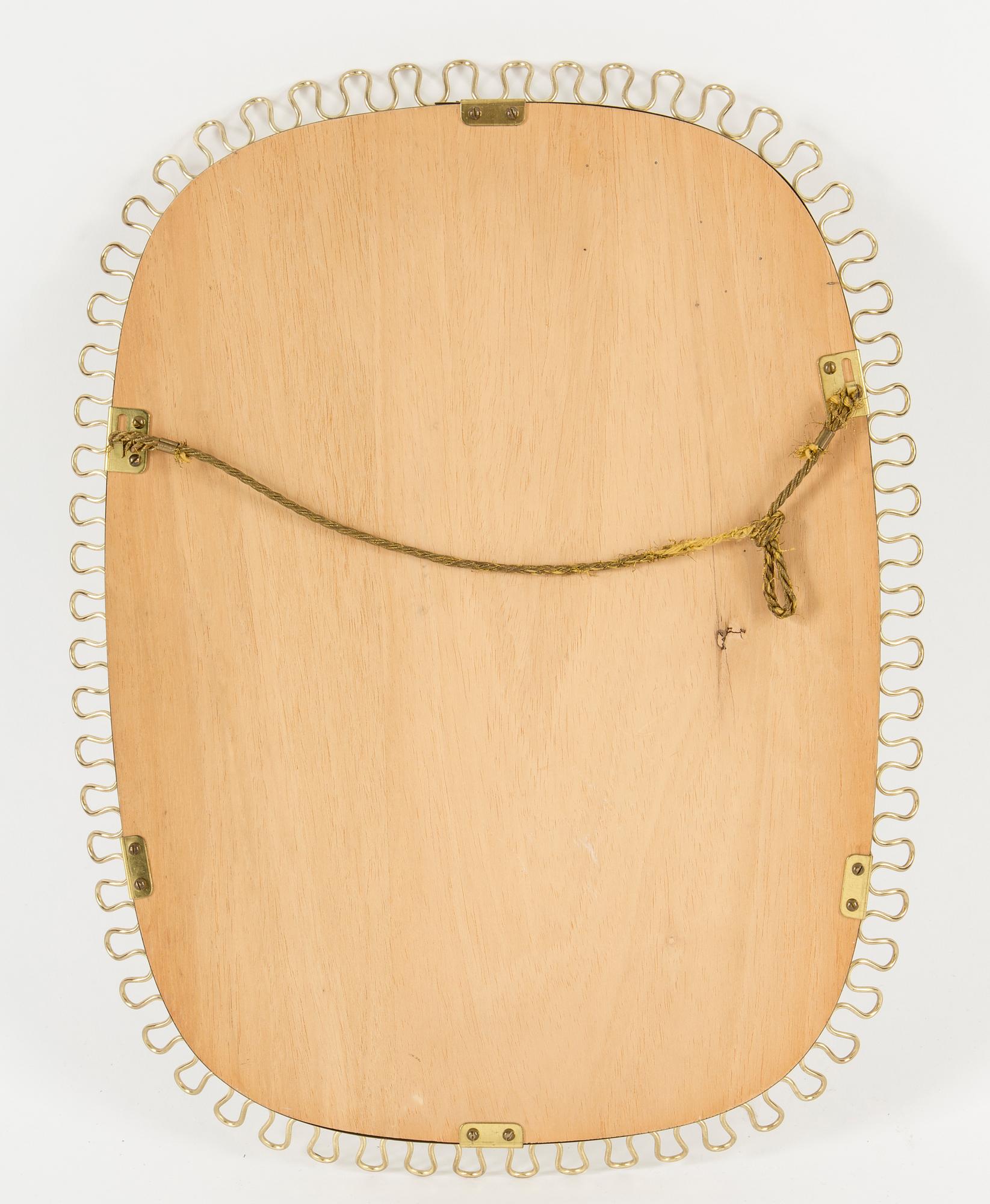 SPEGEL, mässing, glas, 1900-talets andra hälft.