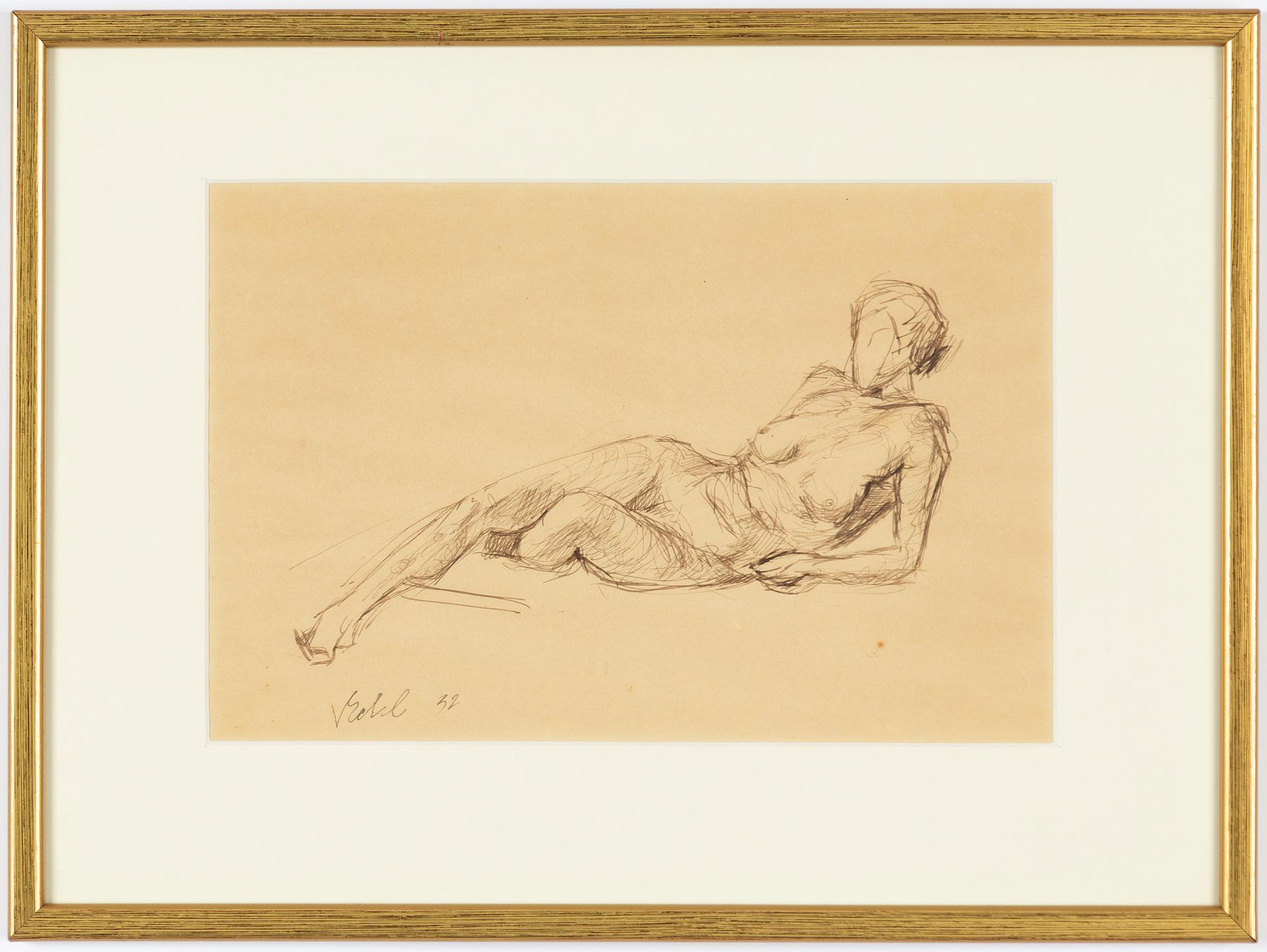 Vilma Eckl, Half-lying model.