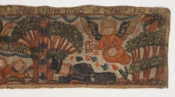 Textile painting, Southern Sweden, early 19th century.