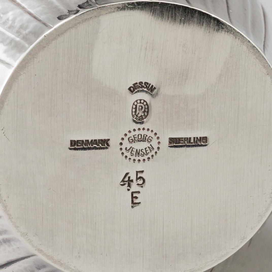 A"Cosmos", cream jug, sterling silver. Designed by Johan Rodhe for Georg Jensen, modell no 45E, weight 175 grams.