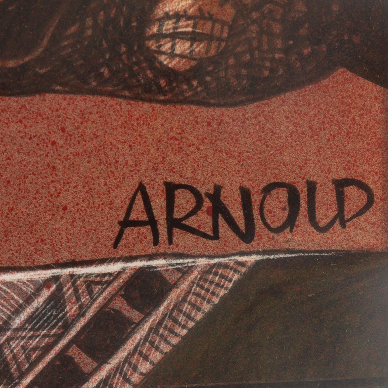 HANS ARNOLD, ink & acrylic, signed.
