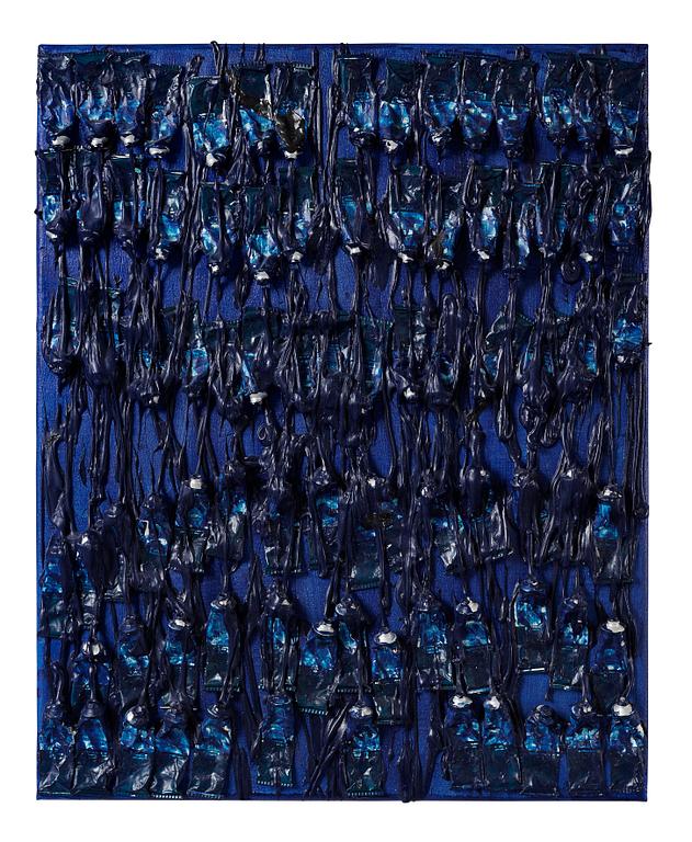 Fernandez Arman, "Monochrome Accumulation (Ultarmarine Blue)".