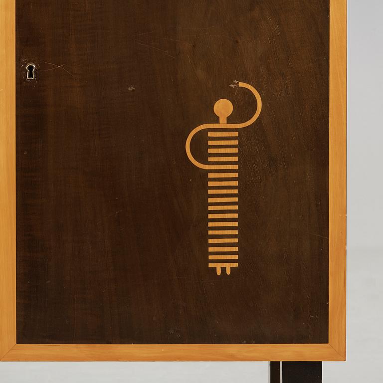 An Alvar Andersson vitrine cabinet 'Dansen' (The dance), executed by C.G.S Ericksson, Stockholm circa 1933.