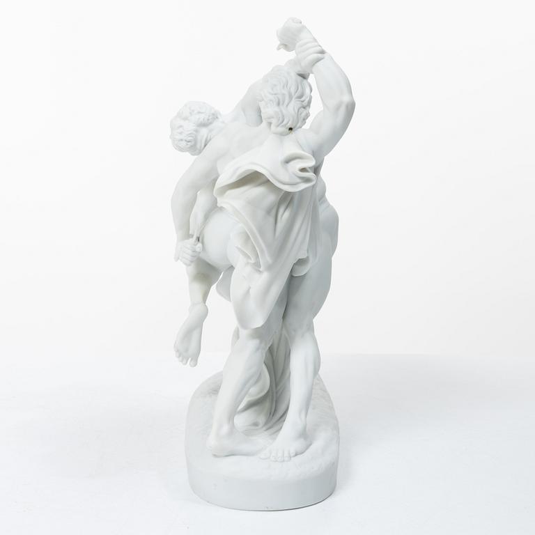 Johan Peter Molin, efter, sculpture, Parian, "The Belt Bucklers".