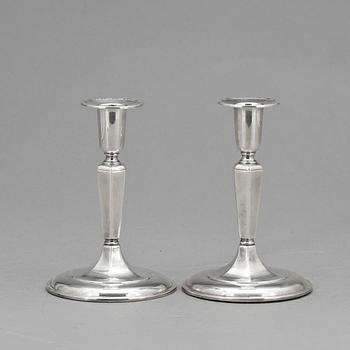 LJUSSTAKAR, silver, ett par, K&Ec, Göteborg, 1957.