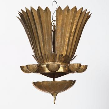 Lars Holmström, a Swedish Grace brass chandelier, Arvika.