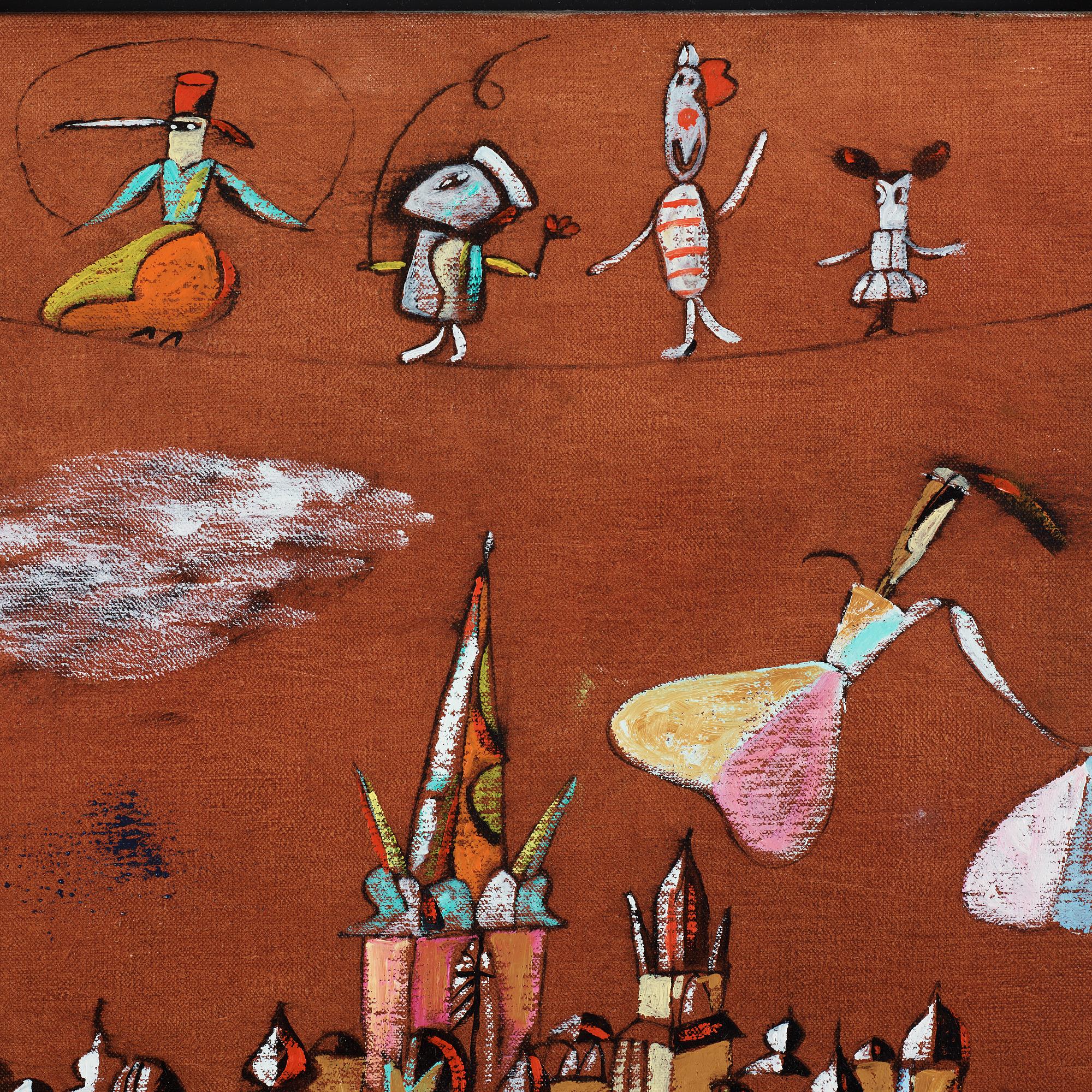 Madeleine Pyk, olja på duk, signerad.