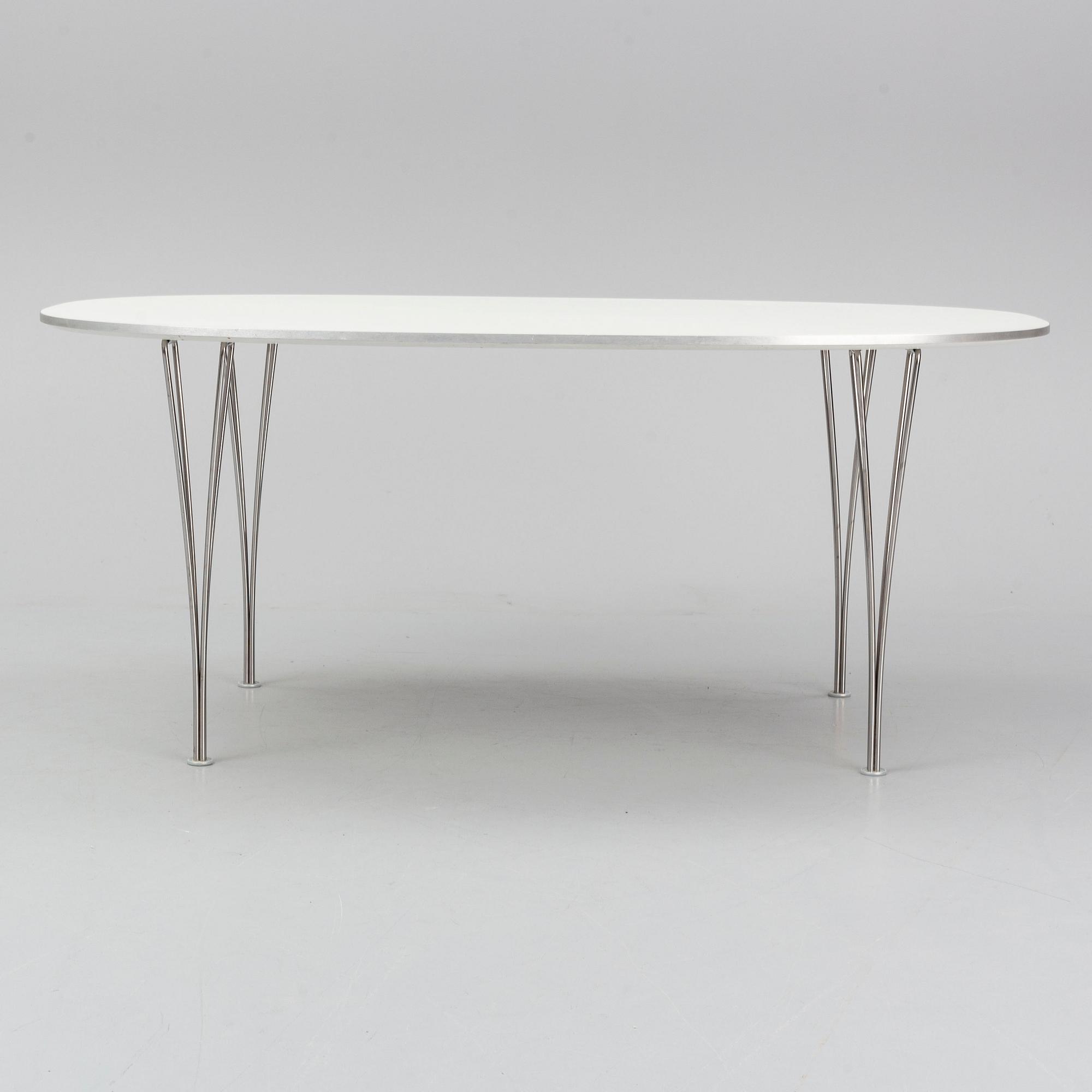 BRUNO MATHSSON & PIET HEIN, 'Supperellips' table. Fritz Hansen, Denmark.