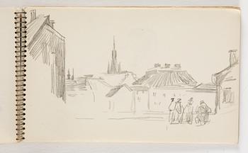 Lotte Laserstein, 10 små skissblock med teckningar.