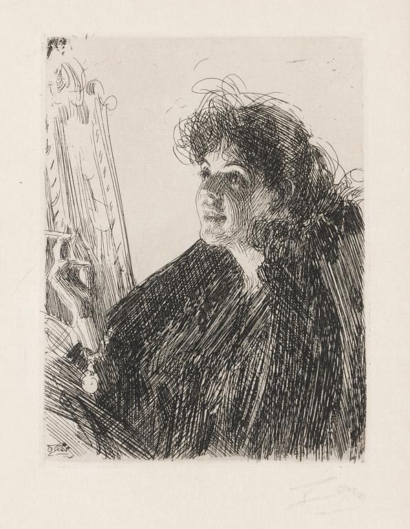 Anders Zorn, "Cigarettrökerska I".