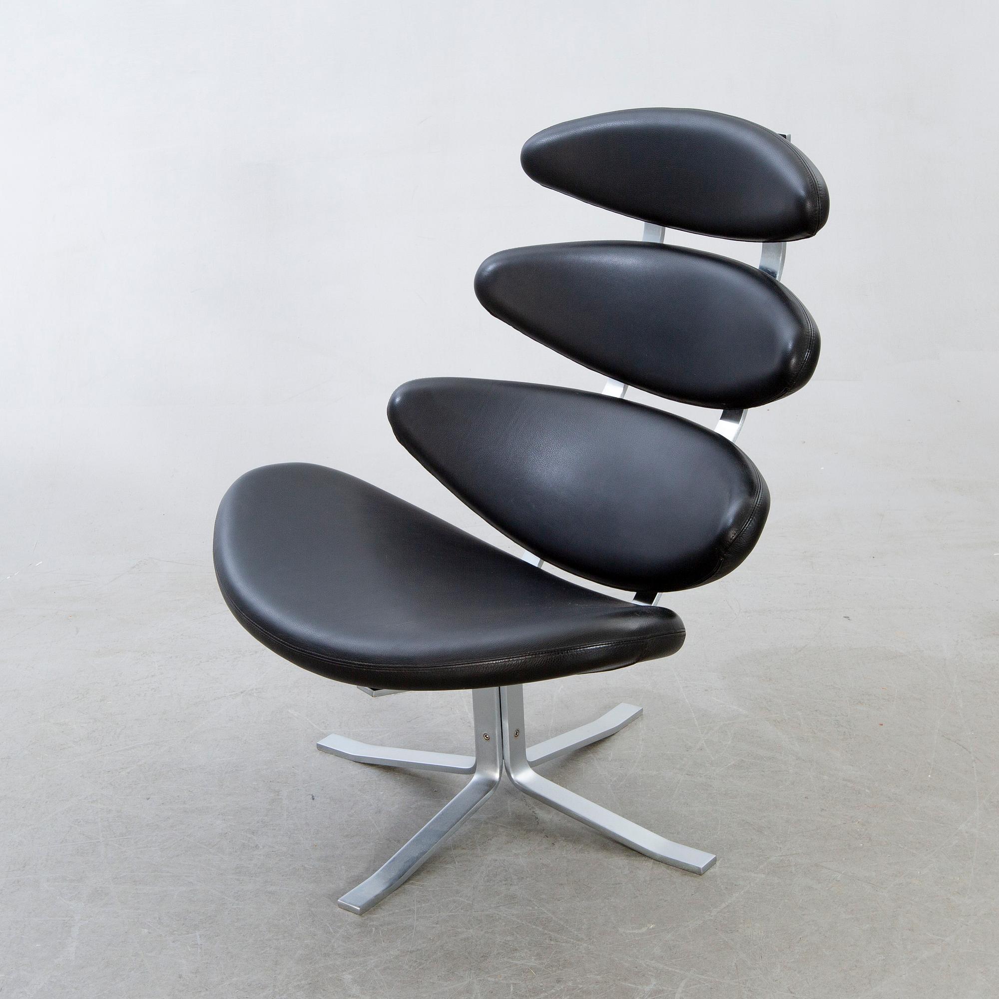 Poul Volther, fåtölj, "Corona EJ 5", Erik Jørgensen, Danmark, 2000-tal.