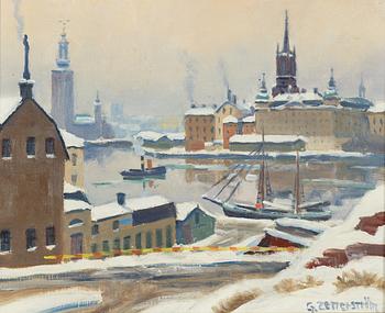 Gunnar Zetterström, View towards Riddarholmen, Stockholm.