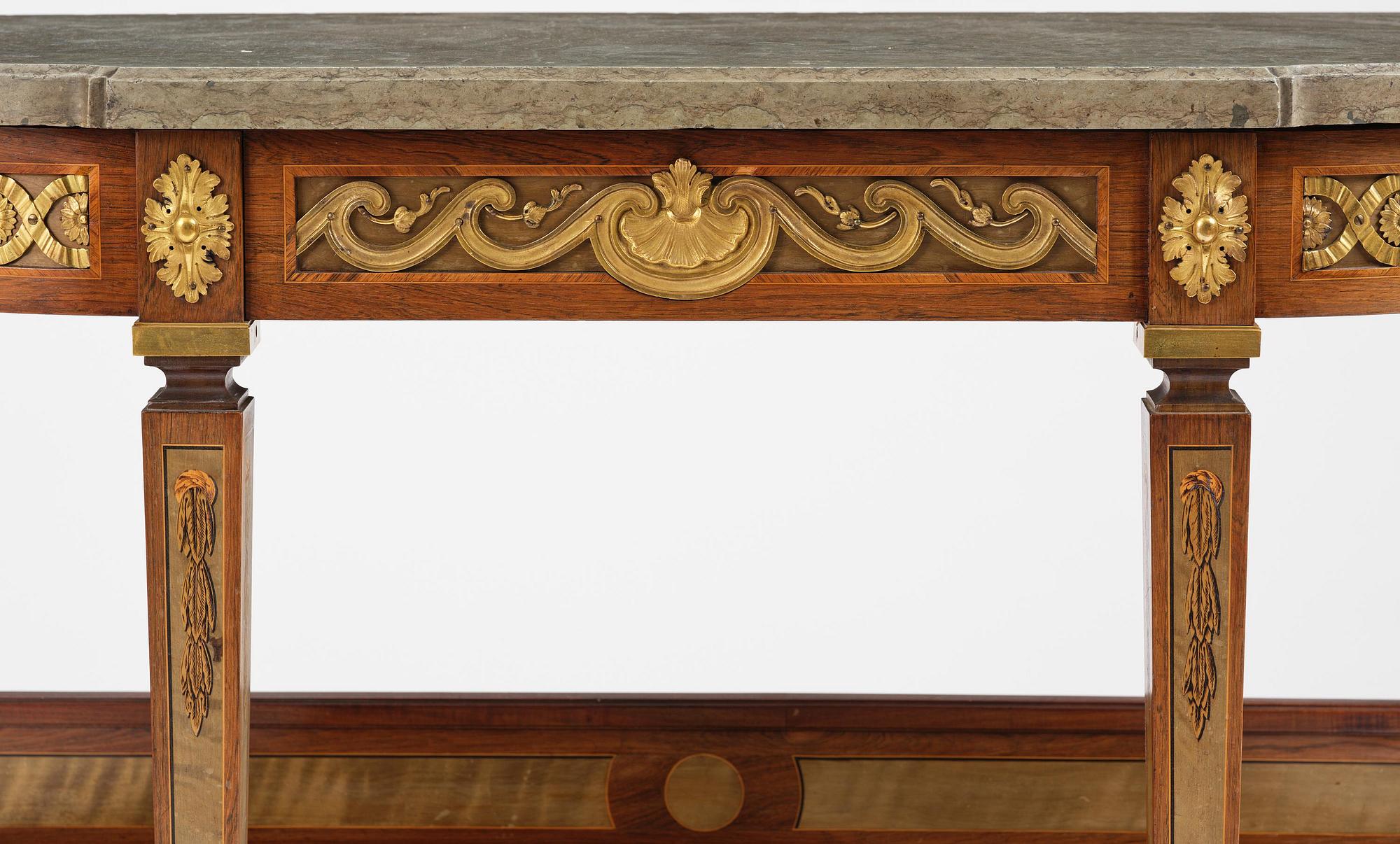 Konsolbord, utfört i Georg Haupts art, omkring år 1900, Gustaviansk stil.