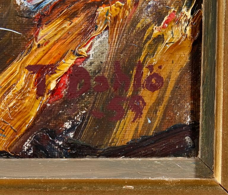 DAHLÖ, TURE, olja på pannå, sign och dat -59.