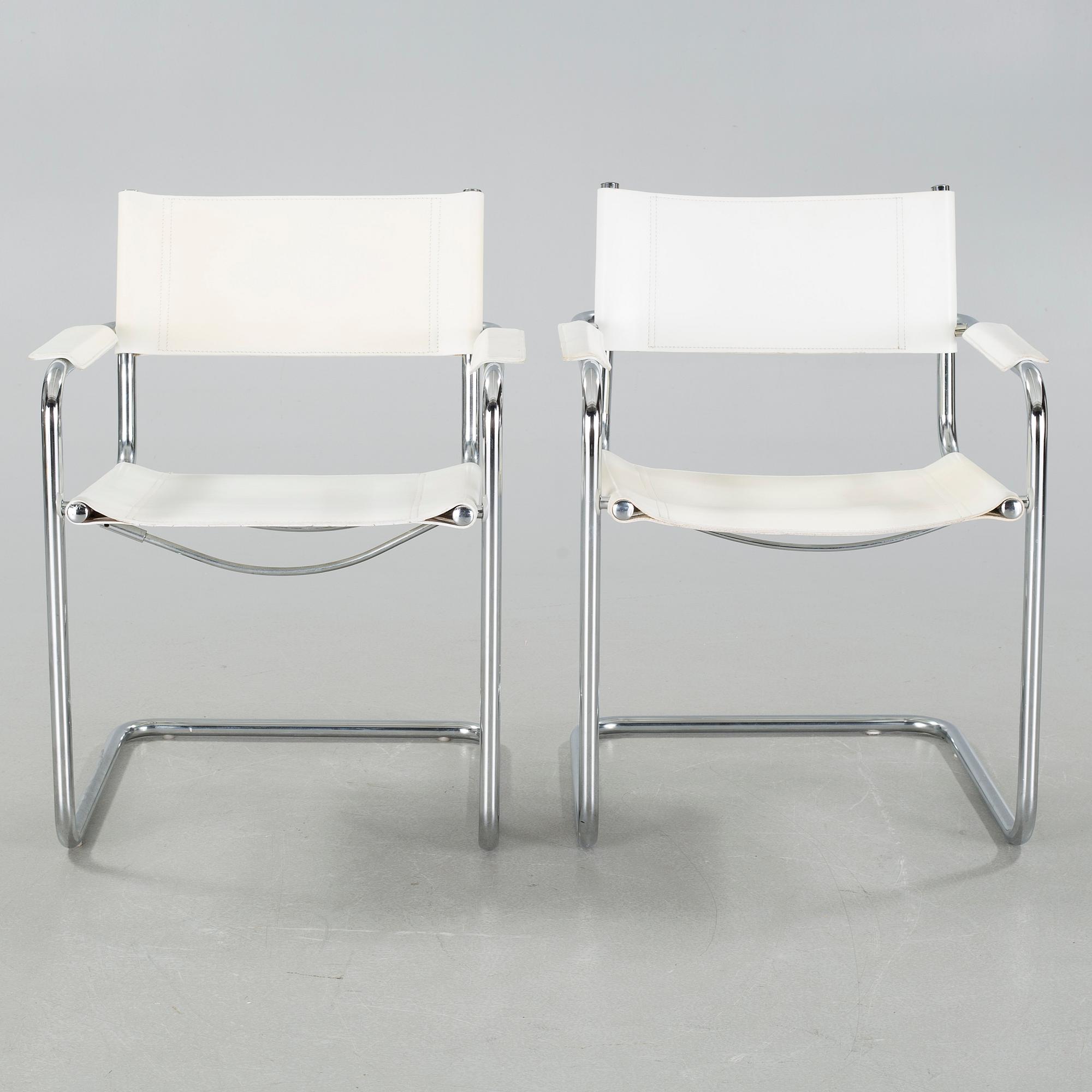 A pair of armchairs, made in the second half of the 20th century.