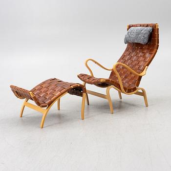Bruno Mathsson, a 'Pernilla' easy chair with foot stool, Dux.