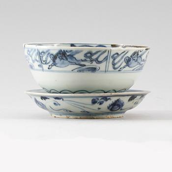 SKÅL OCH FAT, porslin, Ming.