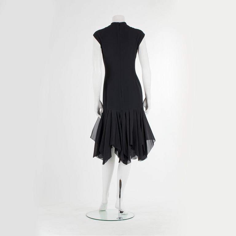 RALPH LAUREN, a black silk dress, US size 6.