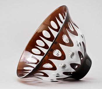 SKÅL, glas, Kosta, signerad "GS", 1900-talets andra hälft.