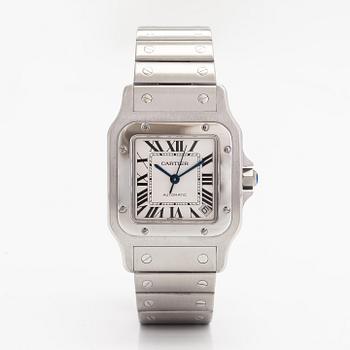 Cartier, Santos, rannekello, 32 x 32 mm.