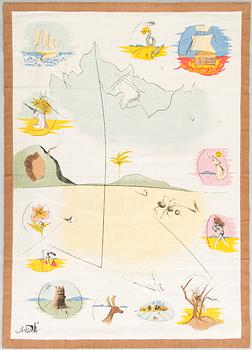 Salvador Dalí, after, a tapestry, 'Frontespice of the Tribes of Israel'.