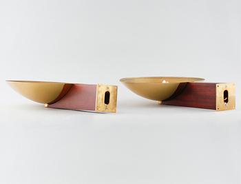 A pair of wall lamps, Tecnolumen, Germany, second half of the 20th century.