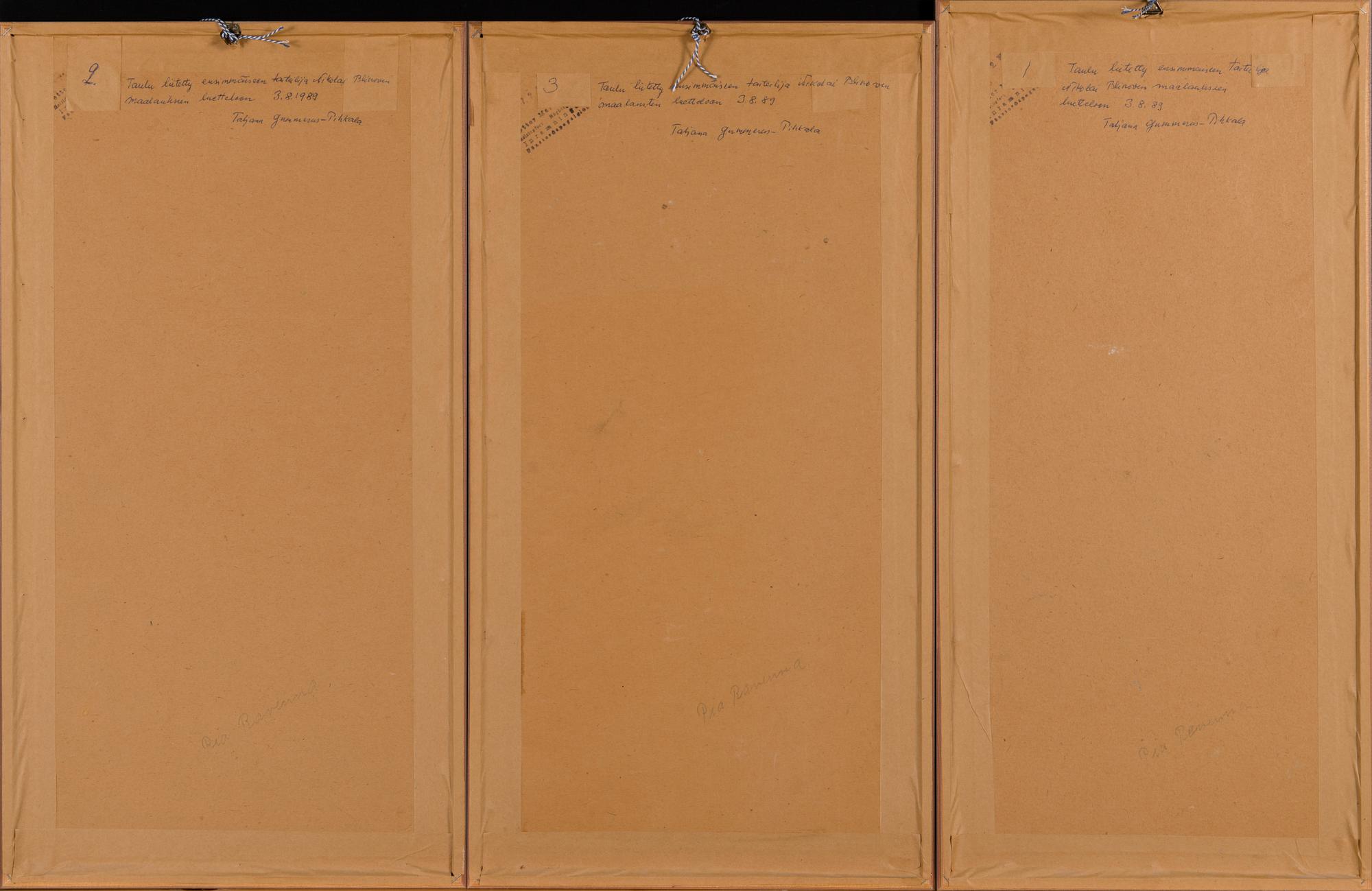NIKOLAI BLINOV, a set of three drawings, signed.