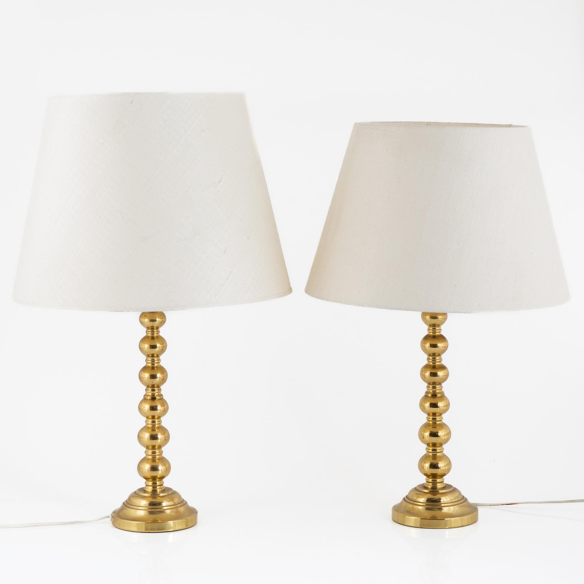 A pair of table lights, EAE, 1970's.