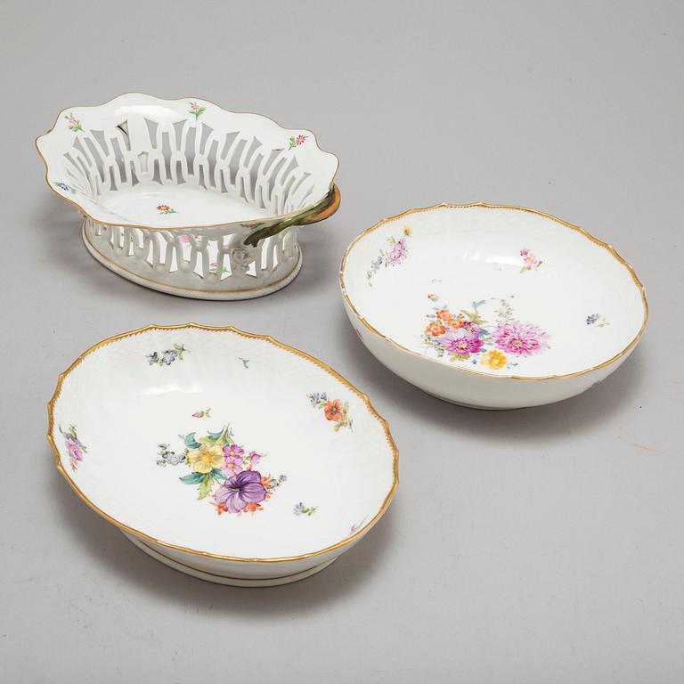 A 72 piece porcelain service, 'Sachsisk Blomst', Royal Copenhagen, Denmark, mid 20th century.