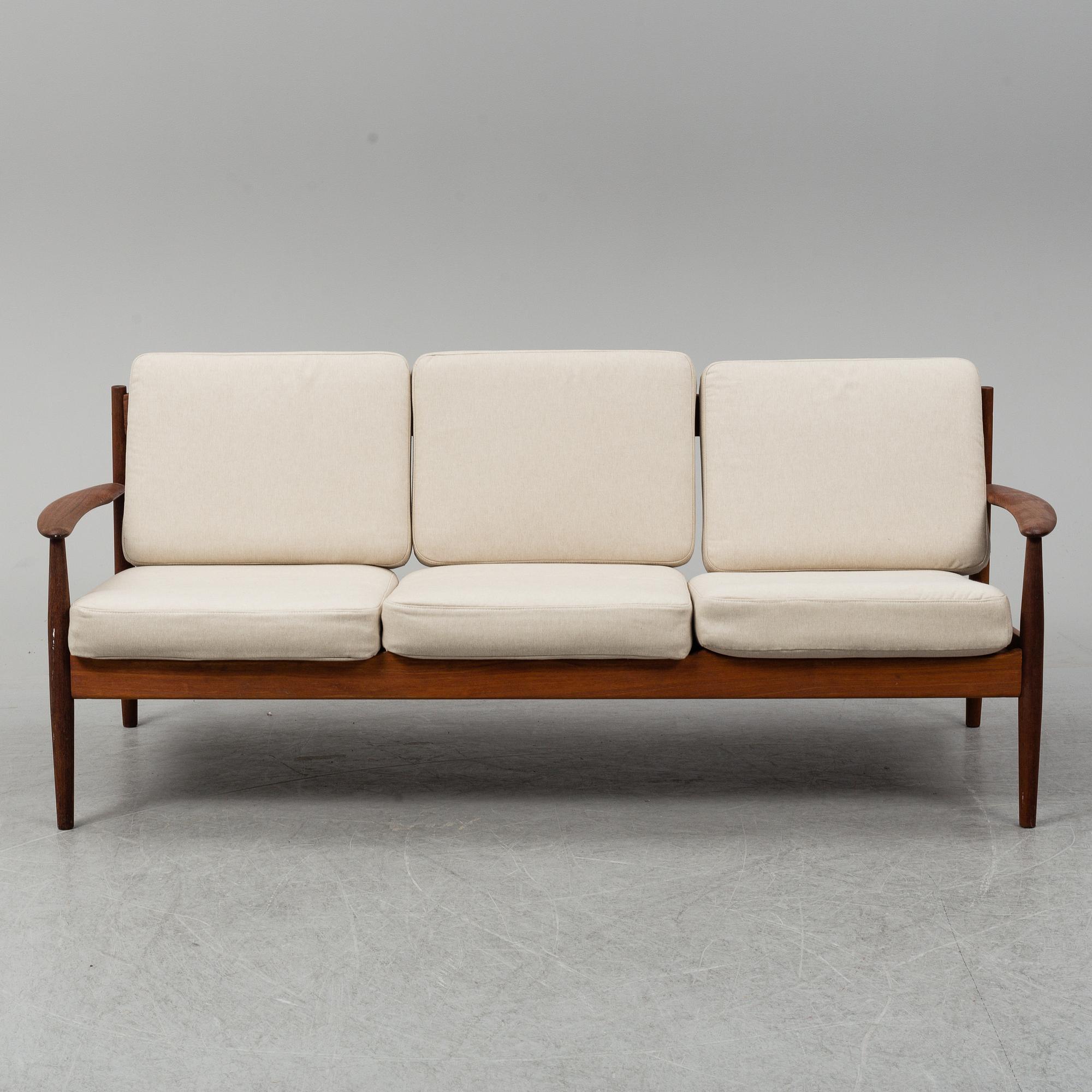 A teak sofa by Grete Jalk for France & Son, designed 1963.