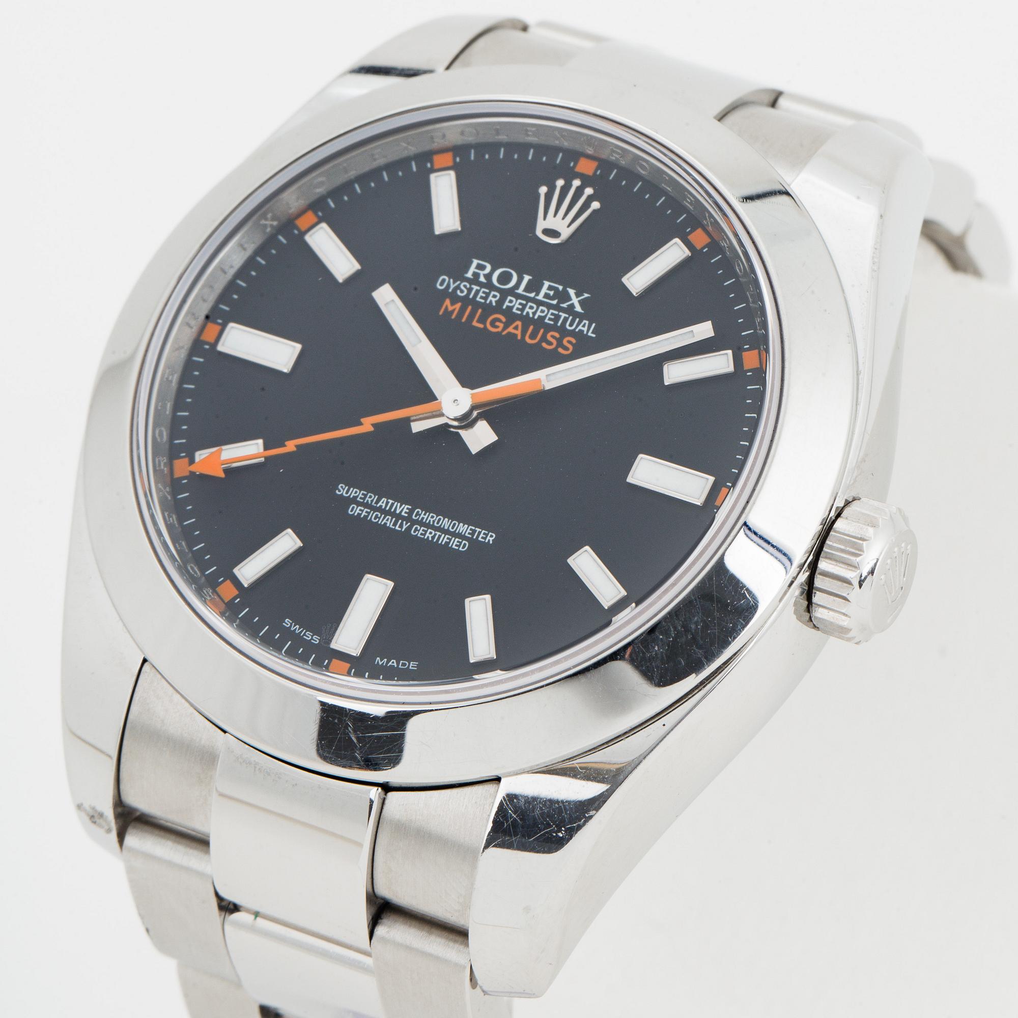 ROLEX, Oyster Perpetual, Milgauss, Chronometer, wristwatch, 40 mm.