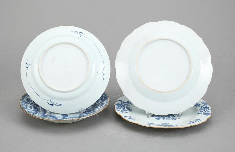 TALLRIKAR, 4 st (2+2), Kina, 1700-/1800-tal.