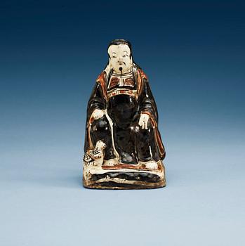 1256. A Cizhou figure of Zhenwu, Yuan/Ming dynasty.