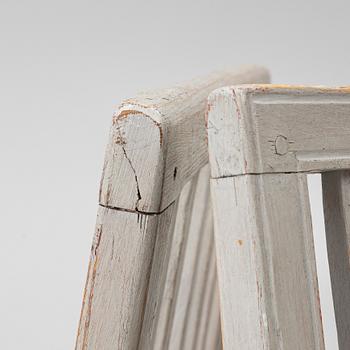 Chairs, 6, circa 1800.