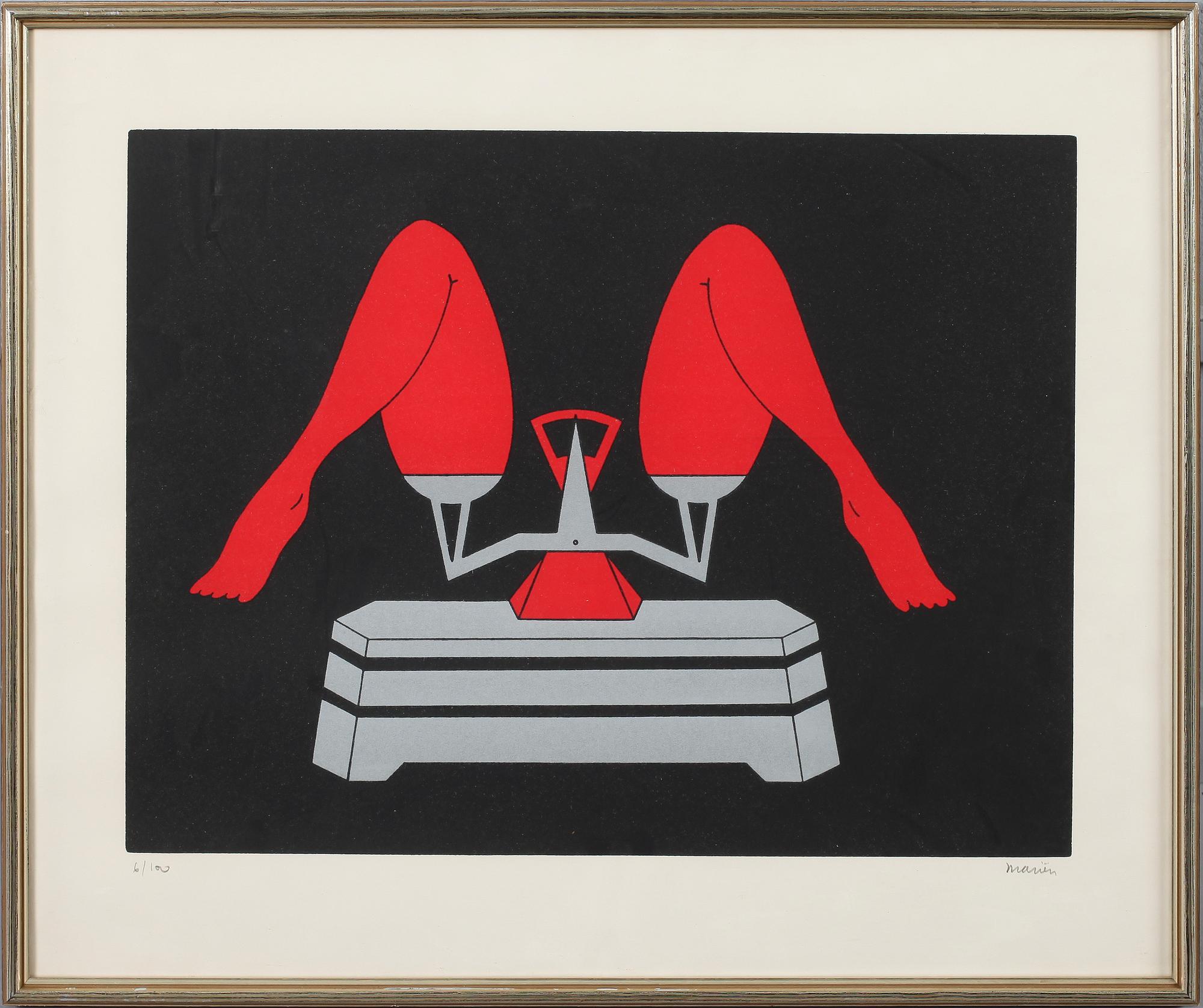 MARCEL MARIËN, färglitografi, signerad och numrerad 6/100.