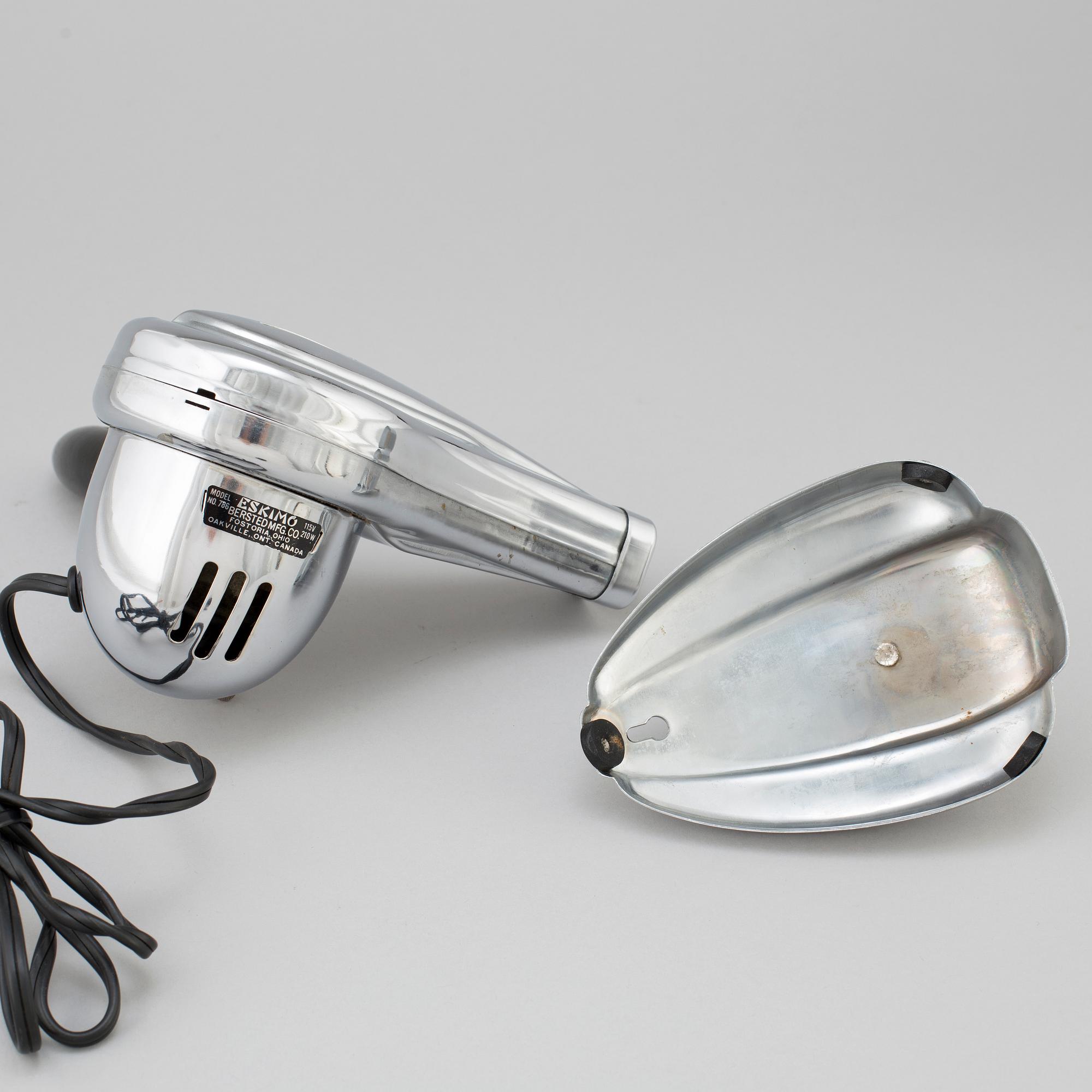 An 'Eskimo' hair dryer from Bersted MFG Co, Canada, mid 20th century.