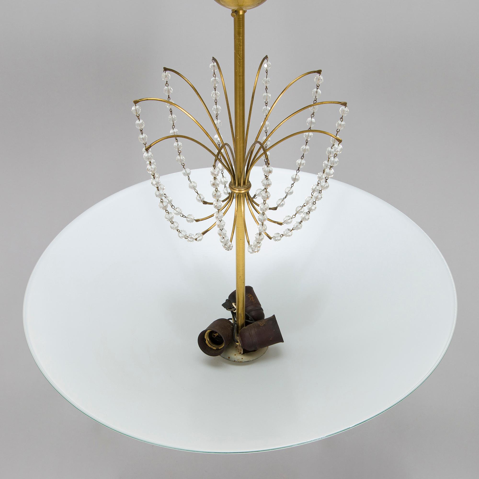 Lisa Johansson-Pape, taklampa, modell 1068, Stockmann Orno, 1940-tal.